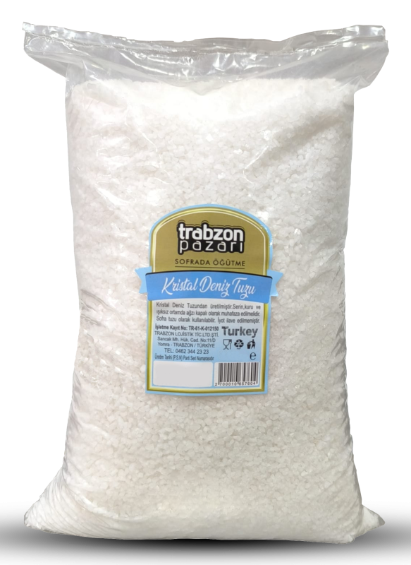 Rafinesiz, İyotsuz Kristal Deniz Tuzu 1 KG